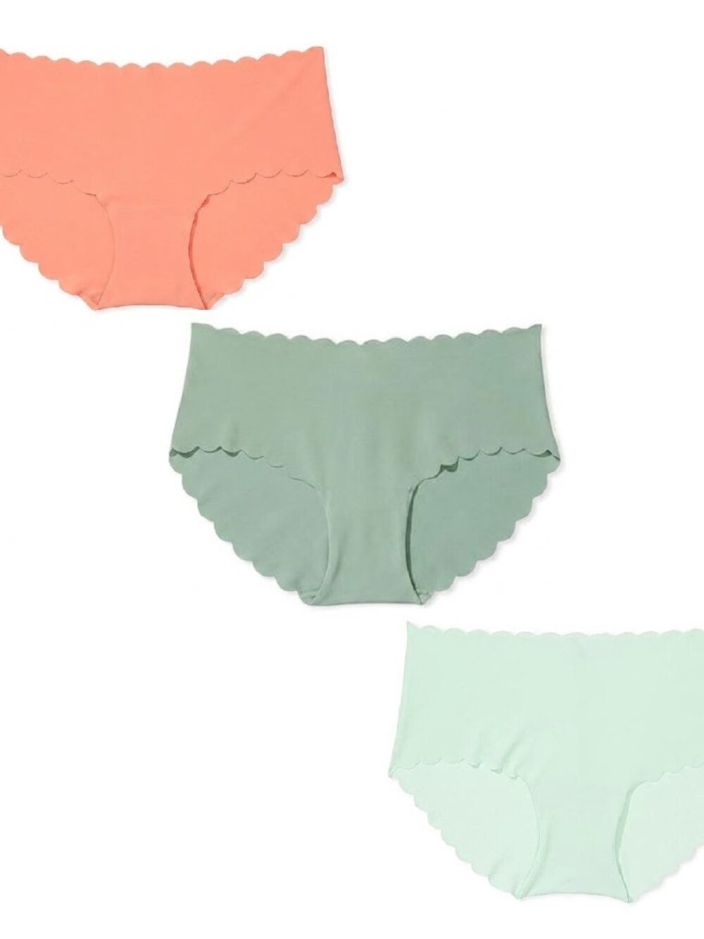 Victoria's Secret No-Show Scallop Hiphugger Panty Bundle NWT - Picture 1 of 8